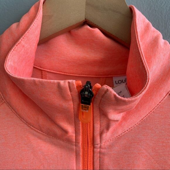 Lole Essential Zip Up Running Jacket Coral Orange Size Medium - Picture 3 of 12